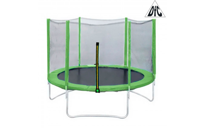 Батут DFC Trampoline Fitness 14ft наружн.сетка, св.зел. (427см)