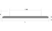 Лампа Evolution 4 секции ясень (ширина 600) (№1,фурнитура медь антик)