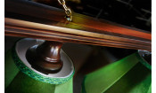 Лампа Классика 2 6пл. ясень (№4 ,бархат зеленый,бахрома зеленая,фурнитура золото)